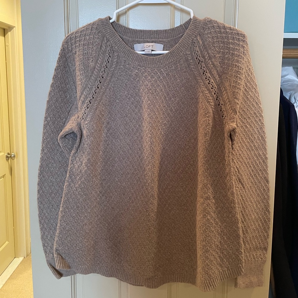 Loft tan / brown sweater, medium